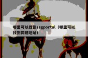 哪里可以找到ssgportal（哪里可以找到网赌地址）